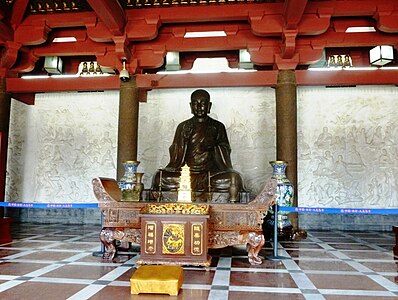 Patung Xuanzang. Pagoda Angsa Liar Raksasa, Xi'an.