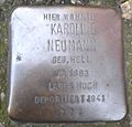 Stolperstein Siegburg Kaiserstraße 20 Karoline Neumann