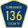 County Road 136 marker