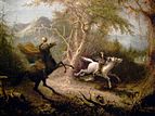 The Headless Horseman Pursuing Ichabod Crane Gemälde von John Quidor, 1858. Smithsonian American Art Museum, Washington.