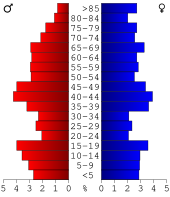 Bevolkingspiramide Mercer County