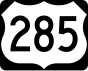 US Highway 285 marker
