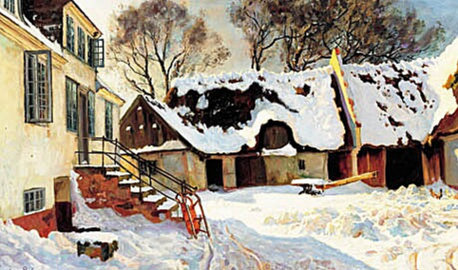 Viggo Pedersen: Winter day at Carlsberg, Hillerød