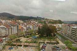 Vista de Redondela desde um dos viadutos ferroviários