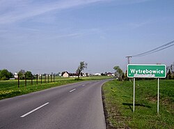 Entrance to the Village of Wytrębowice, Poland