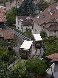 Cars passing at the loop.