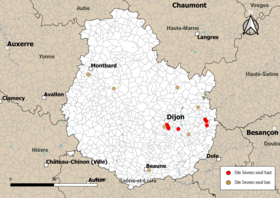 Carte des communes avec sites Seveso