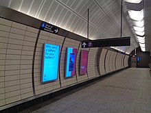 One of the information and advertising screens seen at 34th Street-Hudson Yards station. 34th St Hudson Yards td 16.jpg