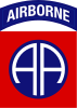 United States Army 82nd Airborne Division shoulder sleeve insignia.