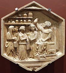 Andrea e nino pisano, medicina, 1343-48, dal lato sud del campanile 01.JPG