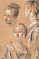 Три наброска. 1718. Коллекция Жана Бонна, Женева