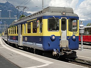 ABeh 4/4 I 307 im Bahnhof Wilderswil