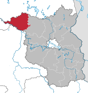 Lage des Landkreis Prignitz in Brandenburg (anklickbare Karte)