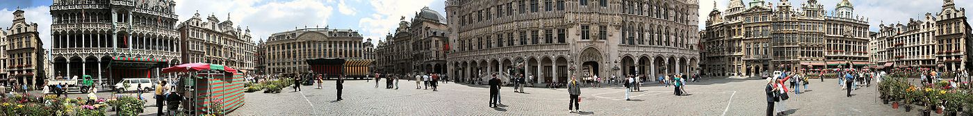 Panorama van de Brusselse Grote Markt.