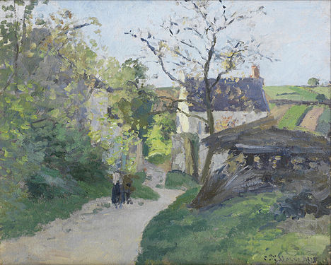 Le grand noyer à l'Hermitage, 1875