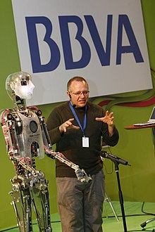 The Robot Robothespian with linear motors in its biceps Campus Party Europa Dia 2 (4523750986).jpg