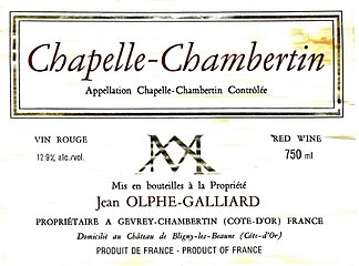 Chapelle-Chambertin, grand cru, 1985, Jean Olphe-Galliard.
