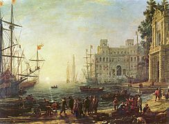 Claude Lorrain, Morska luka s vilom Medici