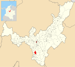 Location of the municipality and town of Pachavita in the Boyacá Department of Colombia