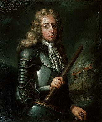 Sir John Owen of Clenannau; he began raising local forces in North Wales to support a larger Royalist revolt in Pembrokeshire. Colonel Sir John Owen of Clenenney, Knt.jpg