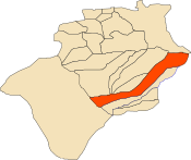 Localização da comuna de Kerzaz dentro da província de Bechar