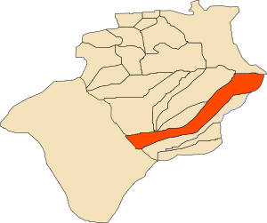 Location of Kerzaz commune within Béchar Province