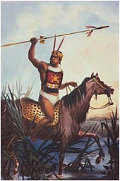 A Tamoio Warrior depicted by Jean-Baptiste Debret in the early 19th century. Debret2.jpg