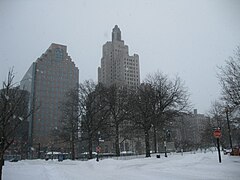 The snowstorm in Rhode Island