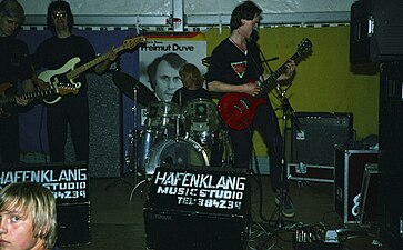 Le groupe Hafenklang pendant la campagne électorale de Freimut Duve