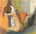 Edgar Degas, Après le bain, femme s'essuyant la nuque, pastel sur toile, 1898, Paris: Musée d'Orsay.