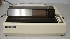 English: An Epson MX-80 dot matrix printer