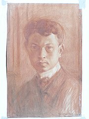 Georges Mathey, Autoportrait.