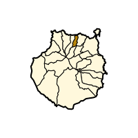 Localisation de Firgas dans l'île de Grande Canarie.