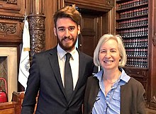 Guillermo Chas, abogado constitucionalista y docente, junto a Martha Minow, decana de Harvard Law School.