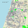מפה עירונית של גוש דן