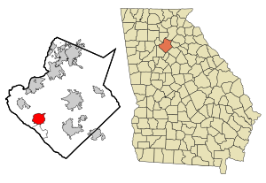 Location in Gwinnett County and the state of G...