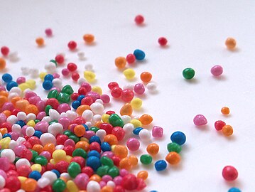 Nonpareil-type sprinkles, also called hundreds and thousands