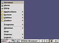 IceWM的開始選單與Windows 95相似
