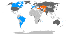 Map of international reactions to the offensive:
Azerbaijan
Artsakh and Armenia
Countries that have condemned Azerbaijan
Countries that have maintained a neutral stance or called for peace
Countries that have supported Azerbaijan
Unknown International reactions to the 2023 Azerbaijani offensive in Nagorno-Karabakh.svg