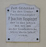 Joachim Haspinger - Gedenktafel