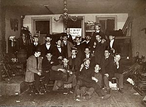 Ashcan School artists and friends at John French Sloan's Philadelphia Studio, 1898 John French Sloan Studio.jpg