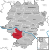 Lage der Gemeinde Knetzgau im Landkreis Haßberge