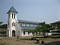 Kirche „Sacré-Cœur“ (1928) in Vientiane.