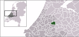 Lokasie van de veurmaolige gemeente Bodegraven