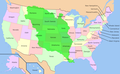 Image 24The modern United States, with Louisiana Purchase overlay (in green) (from History of Oklahoma)