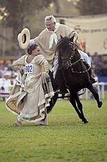 Peruvian Paso dancing marinera.