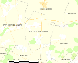 Mapa obce Saint-Martin-de-Juillers