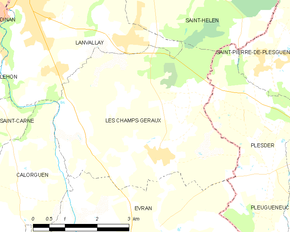 Poziția localității Les Champs-Géraux