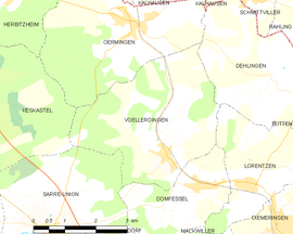 Mapa obce Voellerdingen