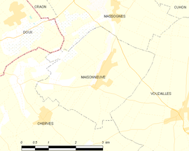Mapa obce Maisonneuve